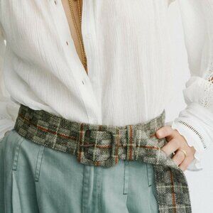 Free People Frisco Long Fabric Belt wool blend